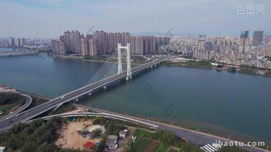 航拍<strong>广东</strong>潮州大桥建筑景观